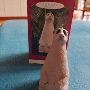 Vintage Hallmark Keepsake Ornament 1992 Lou Rankin Polar Bear Christmas